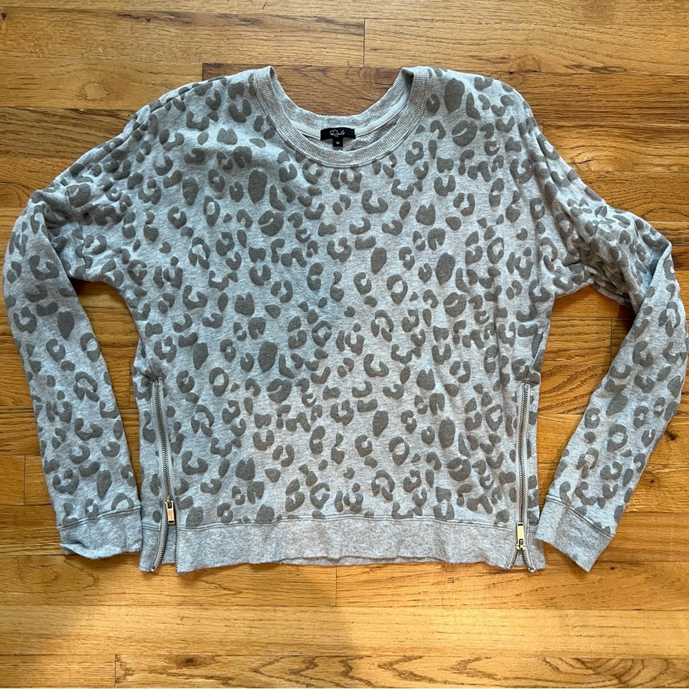 Rails Cheetah Print Side Zipper Marlo Pullover - image 2
